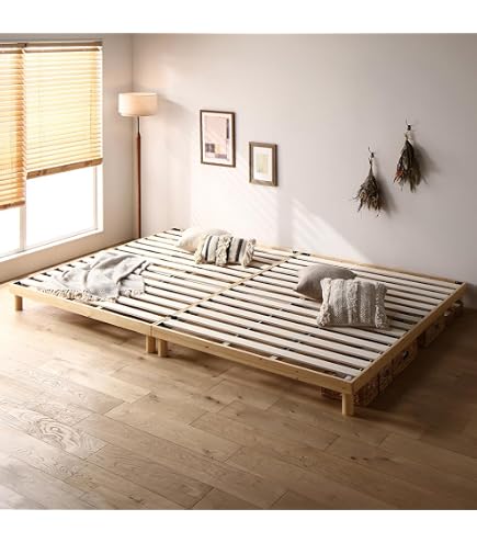 Amazon｜ネルコンシェルジュ バノン すのこベッド クイーン ベッド単品